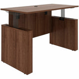 Lorell Essentials 60" Sit-to-Stand Desk Shell, 49" Height x 60" Width x 29" Depth, 1" Thickness Top, Walnut (LLR69640) Each