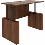 Lorell Essentials 60" Sit-to-Stand Desk Shell, 49" Height x 60" Width x 29" Depth, 1" Thickness Top, Walnut (LLR69640) Each