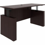 Lorell Essentials 72" Sit-to-Stand Desk Shell, 49" Height x 72" Width x 29" Depth, 1" Thickness Top, Espresso (LLR69643) Each