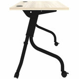 Lorell 48" x 23.6" Modern Elm/Black Flip-Up Training Table (LLR66377) Each