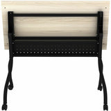Lorell 48" x 23.6" Modern Elm/Black Flip-Up Training Table (LLR66377) Each