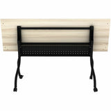 Lorell 72" x 23.6" Modern Elm/Black Flip-Up Training Table (LLR66375) Each
