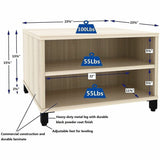 Lorell Modular Reception Table, Square Top, Height Adjustable, 24" W x 24" D, 20" H, Modern Elm (LLR69205) Each