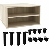Lorell Modular Reception Table, Square Top, Height Adjustable, 24" W x 24" D, 20" H, Modern Elm (LLR69205) Each