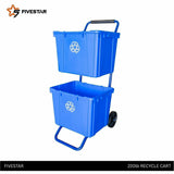Five Star Products Recycling Cart for Bins, 400 lb Load Capacity, Steel, Blue (FSP001) Each