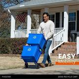 Five Star Products Recycling Cart for Bins, 400 lb Load Capacity, Steel, Blue (FSP001) Each