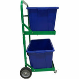 Five Star Products Recycling Cart for Bins, 220 lb Load Capacity, Aluminum, Green (FSP002) Each