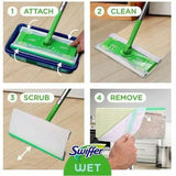 Swiffer Sweeper Wet Cloths, Residue-free, White, 24/Pack (PGC75588) Pack of 24