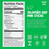 CHOMPS Chomplings Jalepeno Beef Jerky Sticks, 0.50 oz, 24/Pack (CHSLCJ24) Pack of 24
