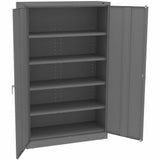 Tennsco Deluxe Jumbo Storage Cabinet, 48" x 18" x 78", Medium Gray, Recycled (TNNJ1878SUMGY) Each