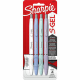 Sharpie S-Gel, Trending Colors, Medium Point (0.7mm), Black Ink, Assorted Plastic Barrel, 0.7 mm Medium, Bold Pen Point, 4/Pack (SAN2220963) Pack of 4