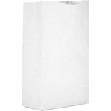 AJM #2 White Paper Grocery Bags, Bleached Kraft, Grocery, Supplies, Recycled, 500/Carton (AJMWB02NP5CES) Case of 500