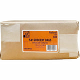 AJM #5 Squat Kraft Paper Grocery Bags, 500/Carton (AJMGB05NP5CES) Case of 500