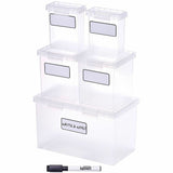 Bostitch Storage Case, Clear, Stackable, 5/Set (BOS23234) Set of 5