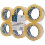 Business Source Heavy-duty Packaging Tape, 54.67 yd Length x 1.88" Width x 3.5 mil Thickness, 3" Core, Clear, 6/Pack (BSN32936) Pack of 6