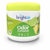 Bright Air Super Odor Eliminator Air Freshener, Gel, 14 fl oz, Zesty Lemon & Lime, 90 Day (BRI901292) Each