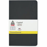 Dome Personal Journal, 60 lb Basis Weight, 5" x 8", 5 x 8 Inch Softcover Black Lined Journal Notebook, Bright White Paper (DOM30008) Each
