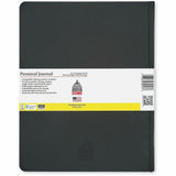 Dome Personal Journal, 60 lb Basis Weight, 8" x 10", 8 x 10 Inch Hardcover Black Lined Journal Notebook, Black Cover (DOM30013) Each