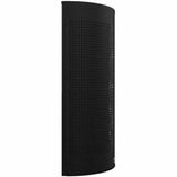 Rubbermaid Commercial Half Round Metallic Waste Receptacle, Open Top, 12 gal Capacity, 32" x 18" x 9", Steel, Textured Black (RCPSH12EPLTBK) Each