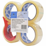 Sparco Heavy-duty Packaging Tape w/Dispenser, 3 mil Thickness, 3" Core, 4/Pack (SPR64031) Pack of 4