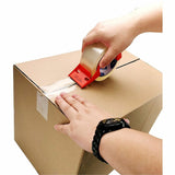 Sparco Heavy-duty Packaging Tape w/Dispenser, 3 mil Thickness, 3" Core, 4/Pack (SPR64031) Pack of 4