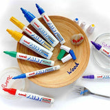 uni PX-30 uni-Paint Broad-Line Markers, Blue Ink, White Metal, Aluminum Barrel, Oil Based, Acrylic Tip, Multipurpose (UBC63733EA) Each