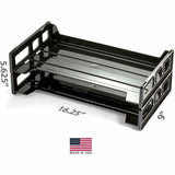 Business Source Desk Tray, Desk, Black, 2/Pack (BSN08101) Pack of 2