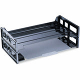 Business Source Desk Tray, Desk, Black, 2/Pack (BSN08101) Pack of 2