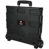 Business Source 18.25" x 15"x 39.37" Stow-and-Go Mobile Storage Crate, Black (BSN14111) Each