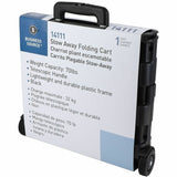 Business Source 18.25" x 15"x 39.37" Stow-and-Go Mobile Storage Crate, Black (BSN14111) Each