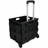 Business Source 18.25" x 15"x 39.37" Stow-and-Go Mobile Storage Crate, Black, 6/Carton (BSN14111CT) Case of 6