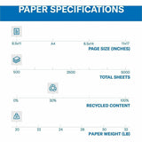 Hammermill Colors Copy Paper, Letter, 8½" x 11", 20 lb Basis Weight, Cream, 500 Sheets per Ream, 10/Carton (HAM168030CT) Case of 5000