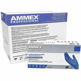 Ammex Nitrile Powder-Free Exam Gloves, 3 mil Thickness x 12.36" Glove Length, Blue, 10/Carton (AMXACNPF48100CT) Case of 1000