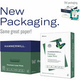 Hammermill Premium 3HP Laser Print Paper, 8½" x 11", 24 lb Basis Weight, White, 3-Hole Punched, 10/Carton (HAM107681CT) Case of 5000