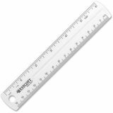 Westcott Shatterproof Plastic Ruler, 6", Transparent, Clear, 1/16 Graduations, 12/Box (ACM45016BX) Box of 12
