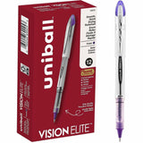uni Vision Elite Rollerball Pen, Purple Ink, 0.8 mm Pen Point (UBC69025BX) Box of 12