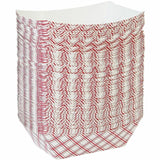 Genuine Joe 4 oz. Paper Food Tray, Red/White, 250/Pack, 4 Packs/Carton (GJO10311) Case of 1000