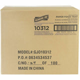 Genuine Joe 16 oz. Paper Food Tray, Red/White, 250/Pack, 4 Packs/Carton (GJO10312) Case of 1000