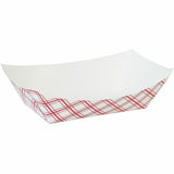 Genuine Joe 16 oz. Paper Food Tray, Red/White, 250/Pack, 4 Packs/Carton (GJO10312) Case of 1000