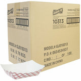 Genuine Joe 32 oz. Paper Food Tray, Red/White, 250/Pack, 4 Packs/Carton (GJO10313) Case of 1000