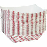 Genuine Joe 48 oz. Paper Food Tray, Red/White, 250/Pack, 2 Packs/Carton (GJO10314) Case of 1000