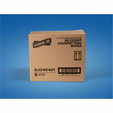 Genuine Joe Broad-Spectrum Disinfectant Wipes, Fresh Scent, 50 Wipes/Tub, 6 Tubs/Carton (GJO45401) Case of 6
