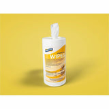 Genuine Joe Broad-Spectrum Disinfectant Wipes, Lemon Scent, 75 Wipes/Tub, 6 Tubs/Carton (GJO45500) Case of 6