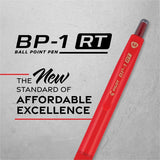 Pilot BP-1 RT Ballpoint Pens, Red Ink, 1.0 mm Pen Point, Retractable, Oil Based, Stainless Steel Tip (PIL21631) 1 Dozen