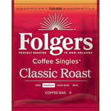 Folgers Folgers Bag, Instant, Packet Singles Medium-Roast Coffee Bags, Classic Roast, Kosher, 19/Box (FOL81121) Box of 19