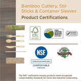 World Centric Compostable Bamboo Stir Sticks, 7.5", Natural, 10000/Carton (WORSRBB75) Case of 10,000