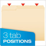 Business Source 1/3 Tab Cut Letter Top Tab File Folder, 8 1/2" x 11", 3/4" Expansion, Manila, 250/Carton (BSN18103) Case of 250