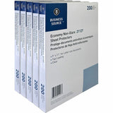 Business Source Nonglare Top-Loading Sheet Protectors, Sheet Capacity, For Letter 8 1/2" x 11" Sheet, 3 x Holes, 200/Box, 5 Boxes/Carton (BSN21127CT) Case of 1000