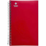 Business Source 3-Subject Wirebound Notebooks, 3 Subject(s), Wire Bound, Ruled Margin, 15 lb Basis Weight, 9 1/2" x 6" Sheet Size, White Paper, Paperboard Cover, Note Section, Durable, Micro Perforated, 4/Pack (BSN66414) Pack of 4