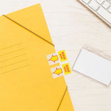 Business Source Sign Here Arrow Page Flags, 1" x 1 3/4", Yellow, 500/Pack (BSN99007) Pack of 5